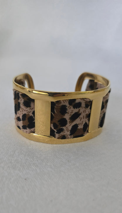 Brazalete ajustable animal print
